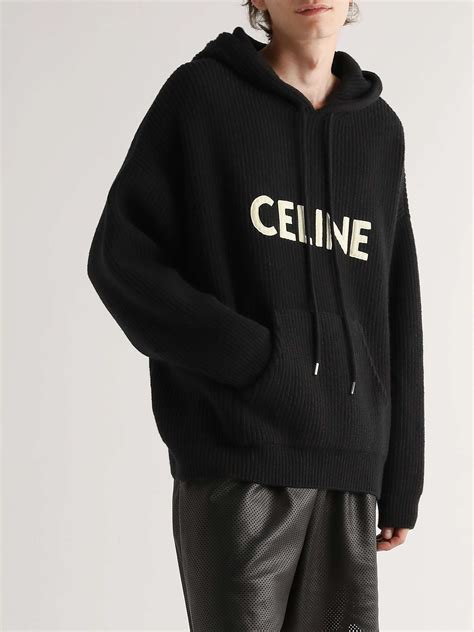 black celine hoodie mens